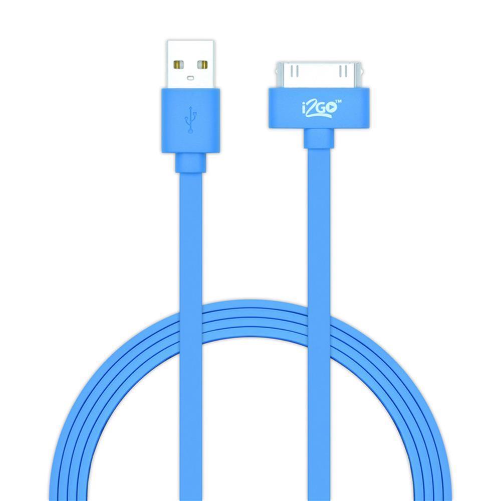 CABLE APPLE DE 30 PIN SYNC A USB CELESTE