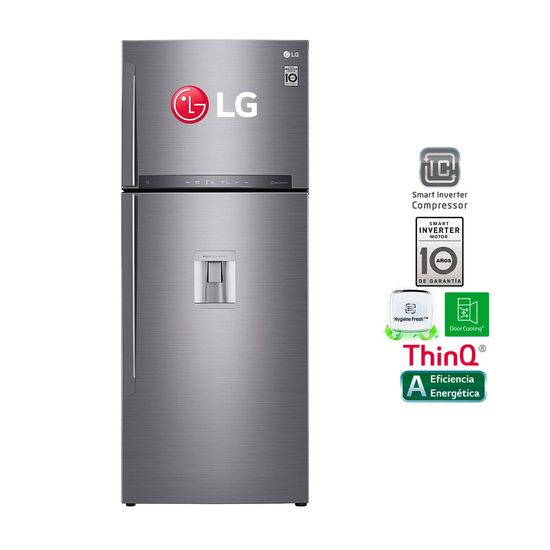 Refrigeradora LG 424 Lt GT44AGP Plata
