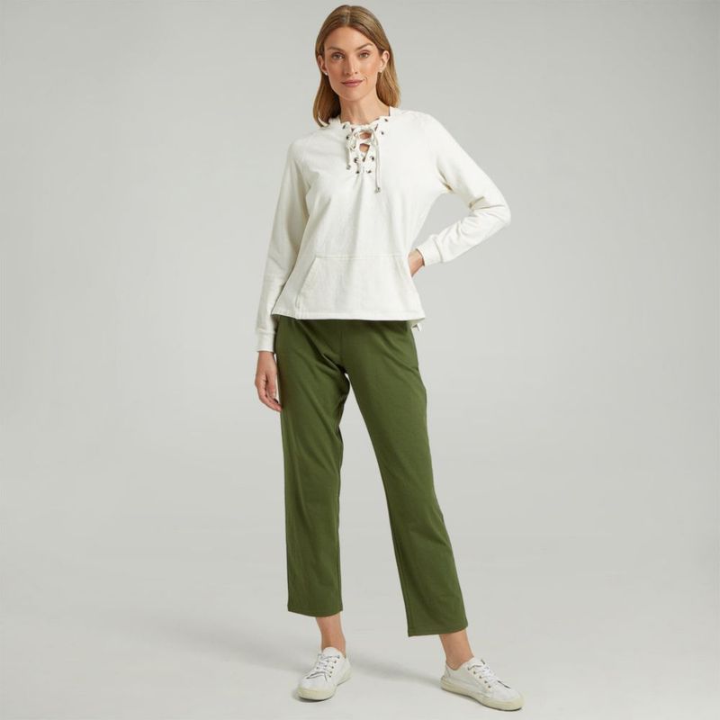Pantalón De Buzo Recto 1 Mujer Verde - Shopstar