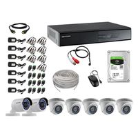 Kit 7 Cámaras de Vigilancia Hikvision Full Hd 1080P 1Tb P2p Kit de Micrófono