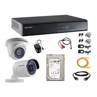 Kit 2 Cámaras de Vigilancia Hikvision Full Hd 1080P 500Gb Kit de Micrófono