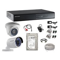 Kit 2 Cámaras de Vigilancia Hikvision Hd 720P 500Gb Kit de Micrófono