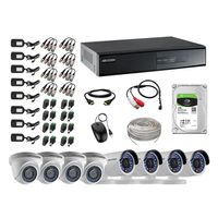 Kit 8 Cámaras de Vigilancia Hikvision Full Hd 1080P Disco 1Tb P2p Kit de Micrófono