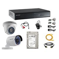 Kit 2 Cámaras de Vigilancia Hikvision Hd 720P 500Gb Mas Kit de Micrófono