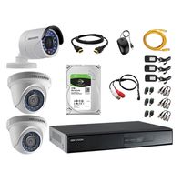 Kit 3 Cámaras de Vigilancia Hikvision Hd 720P 1Tb P2p Kit de Micrófono