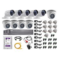 Kit 10 Cámaras de Vigilancia Hikvision Full Hd 1080P 2Tb P2p Kit de Micrófono