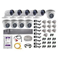 Kit 10 Cámaras de Vigilancia Hikvision Full Hd 1080P 1Tb P2p Kit de Micrófono