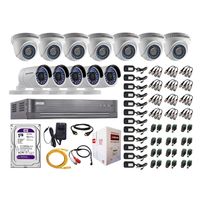 Kit 12 Cámaras de Vigilancia Hikvision Full Hd 1080P 1Tb P2p Kit de Micrófono