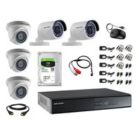 Kit 5 Cámaras de Vigilancia Hikvision Hd 720P 2Tb P2p Kit de Micrófono