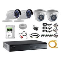 Kit 4 Cámaras de Vigilancia Hikvision Hd 720P Disco 1Tb Kit de Micrófono