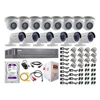 Kit 14 Cámaras de Vigilancia Hikvision Full Hd 1080P Disco 2Tb P2p Kit de Micrófono