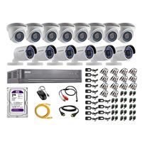 Kit 14 Cámaras de Vigilancia Hikvision Full Hd 1080P 2Tb P2p Kit de Micrófono