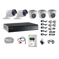 Kit 5 Cámaras de Vigilancia Hikvision Hd 720P 1Tb P2p Kit de Micrófono