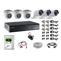 Kit 6 Cámaras de Vigilancia Hikvision Hd 720P Disco 2Tb P2p Kit de Micrófono