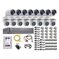Kit 16 Cámaras de Vigilancia Hikvision Full Hd 1080P 2Tb P2p Kit de Micrófono