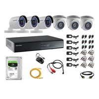 Kit 6 Cámaras de Vigilancia Hikvision Hd 720P 2Tb P2p Kit de Micrófono