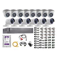 Kit 14 Cámaras de Vigilancia Hikvision Hd 720P 2Tb P2p Kit de Micrófono
