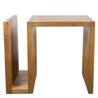 Mesa Lateral Maga Marrón Rústico
