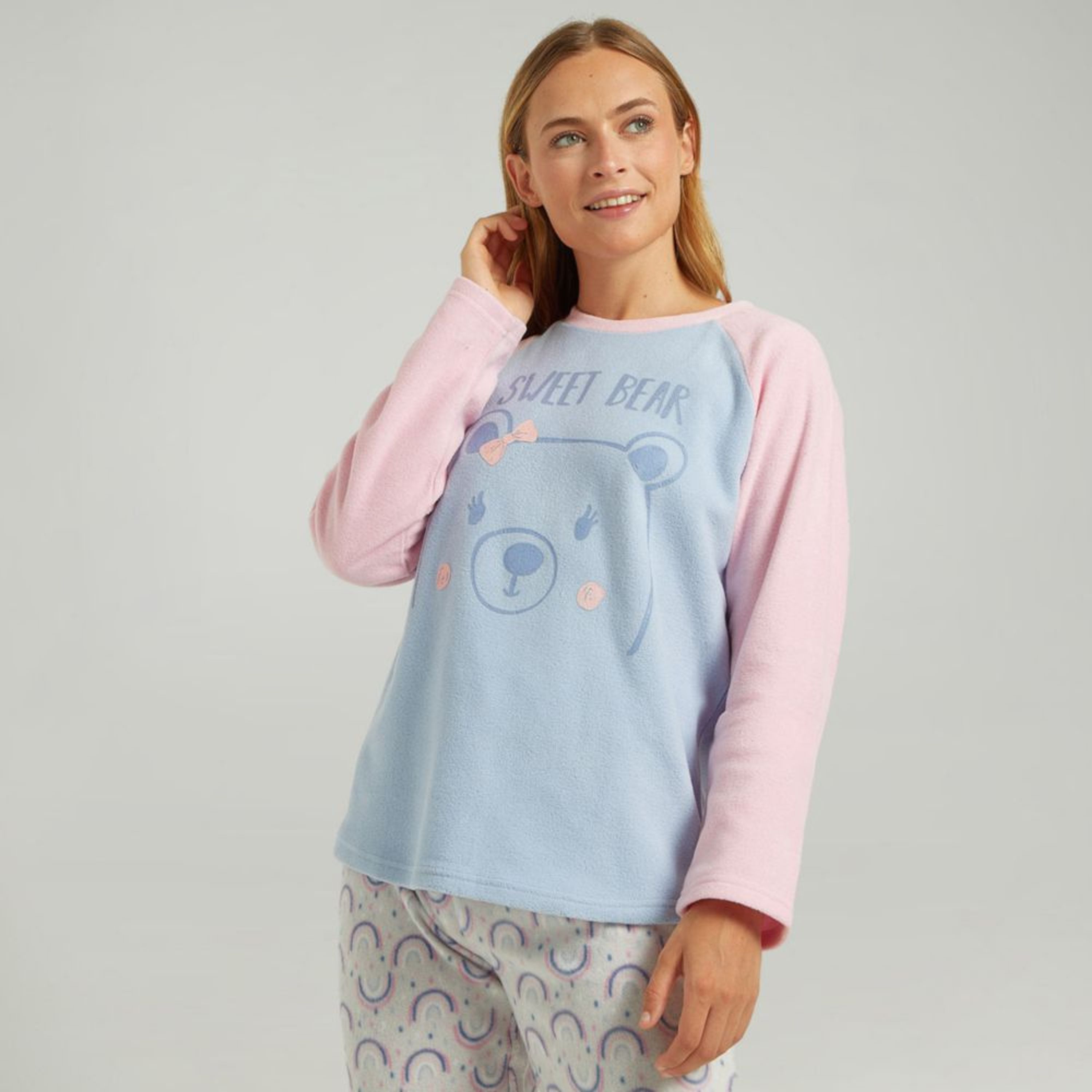Polo Pijama Mujer Hypnotic Polar Celeste - Shopstar