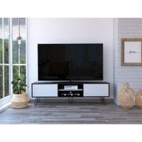 Mesa de TV 80"" Vassel Z-180 - Habano/Blanco