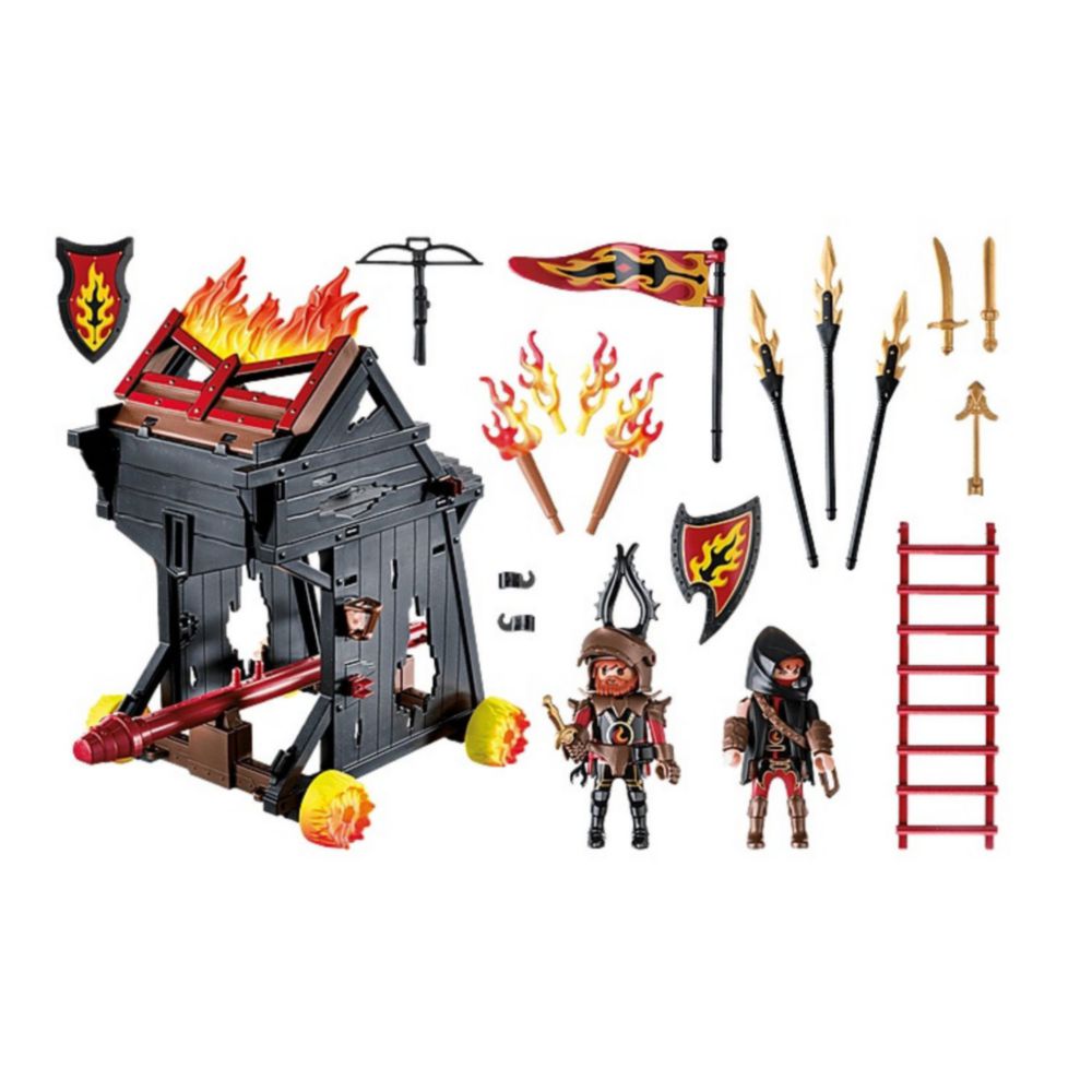 Set De Juego Playmobil Ariete Fuego Los Bandidos Burn