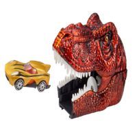 Pista Teamsterz Disparador Dinosaurio Con 1 Carro Naranja