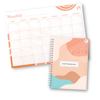Pack Monthly Peach + Notebook Sunset