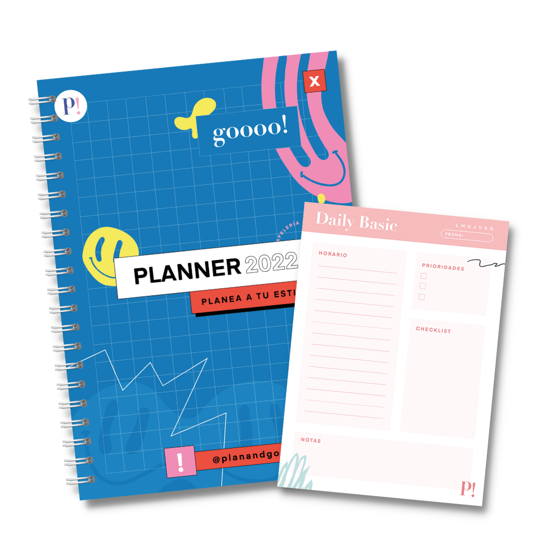 Planner 2022 Smiley + Daily Basic Rosa