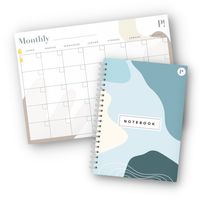 Pack Monthly Grey + Notebook Aqua