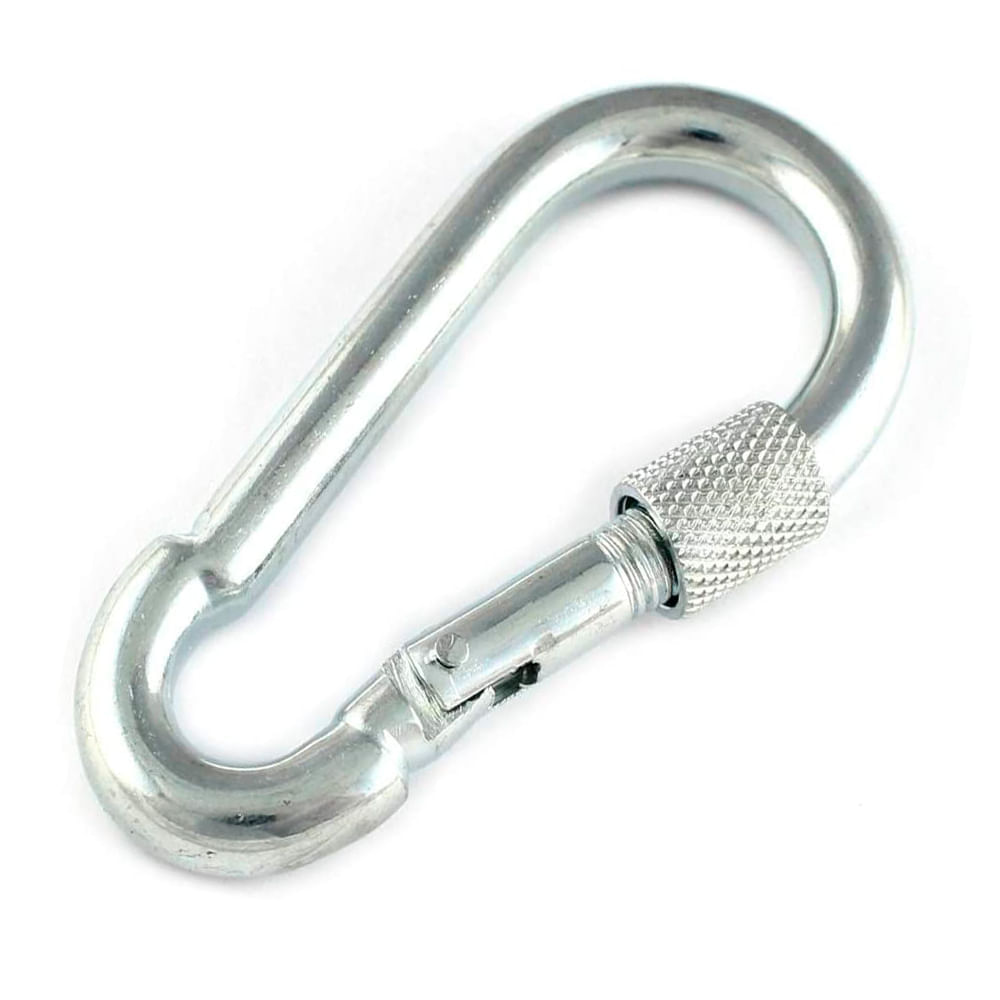 Gancho mosquetón de seguridad c/tuerca 8x80mm