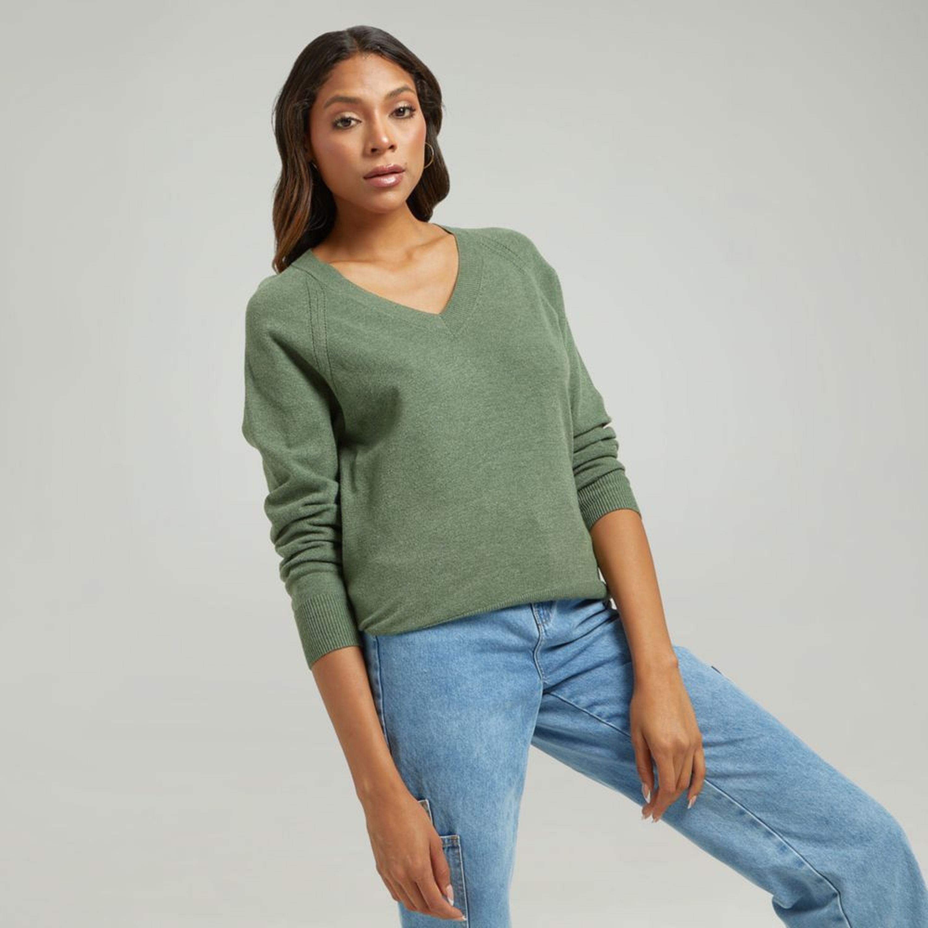 Chompa Max Mujer Verde Olivo - Shopstar