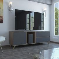 Mesa de TV 60"" Salem - Miel / Plomo