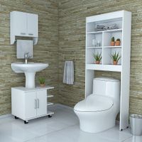 Botiquin Bath 28 + Optimizadores Lavamanos 55 + Baño 20 - Blanco