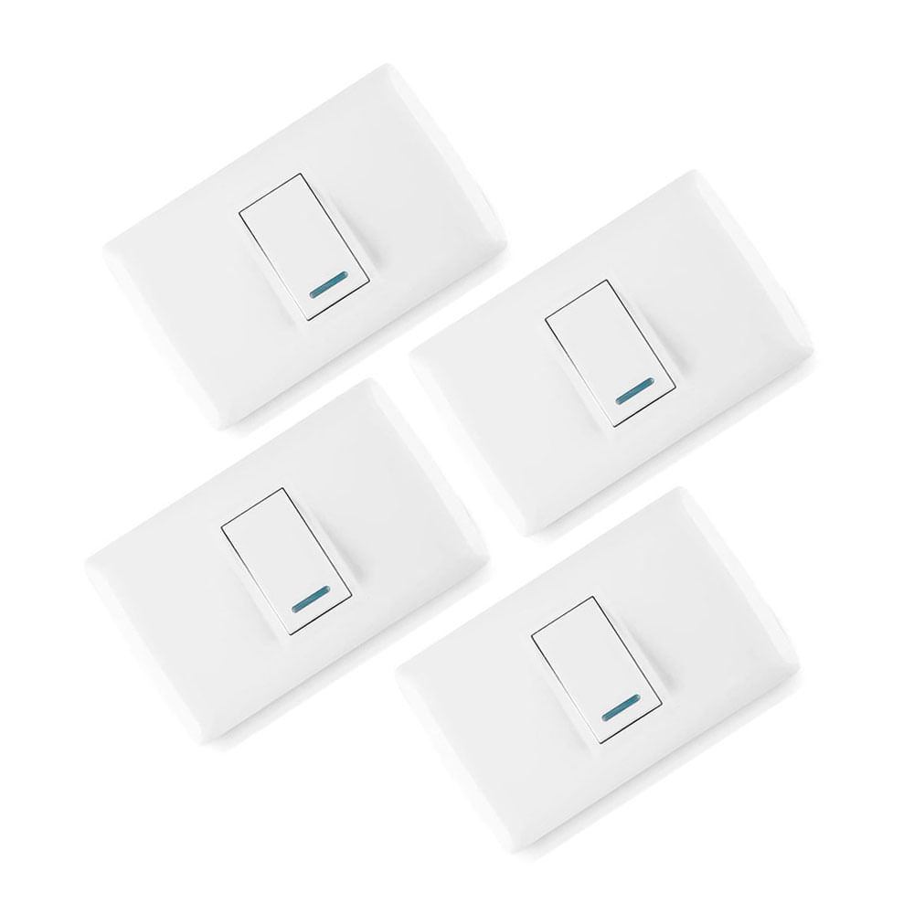 Interruptor Simple Basic Pack x4