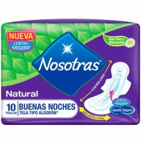 Toalla Higiénica NOSOTRAS Buenas Noches Mayor Protección Paquete 10un