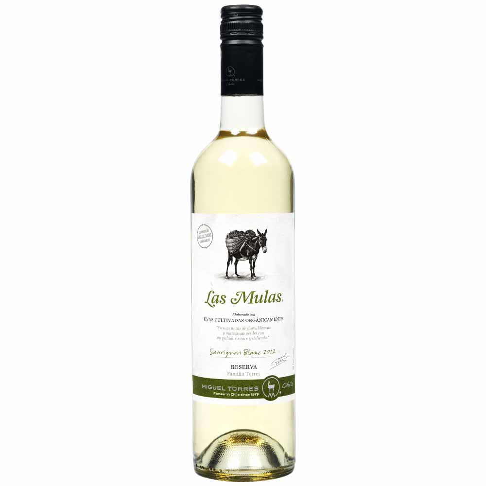 Vino LAS MULAS Sauvignon Blanc Botella 750ml