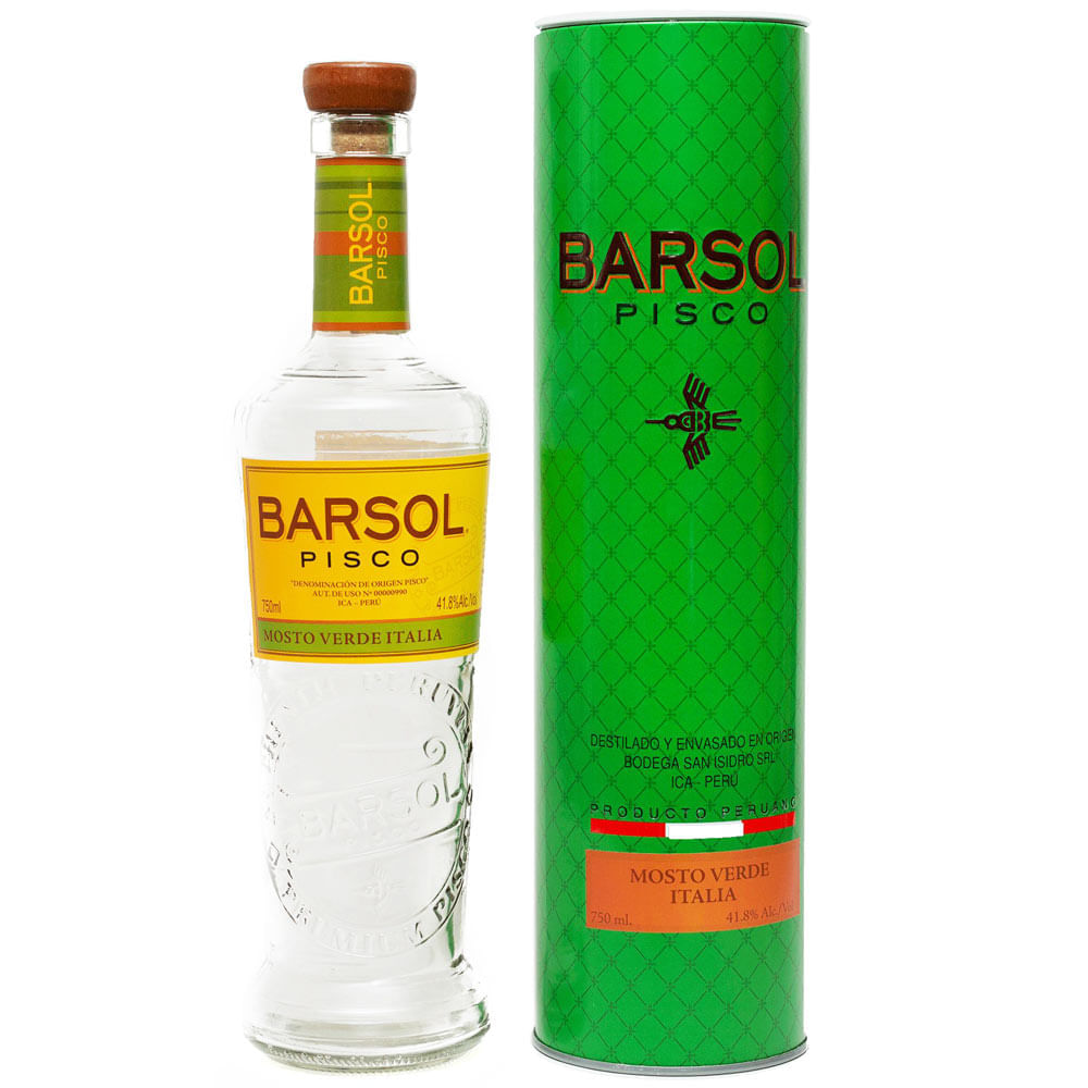 Pisco Mosto Verde BARSOL Italia Botella 750ml