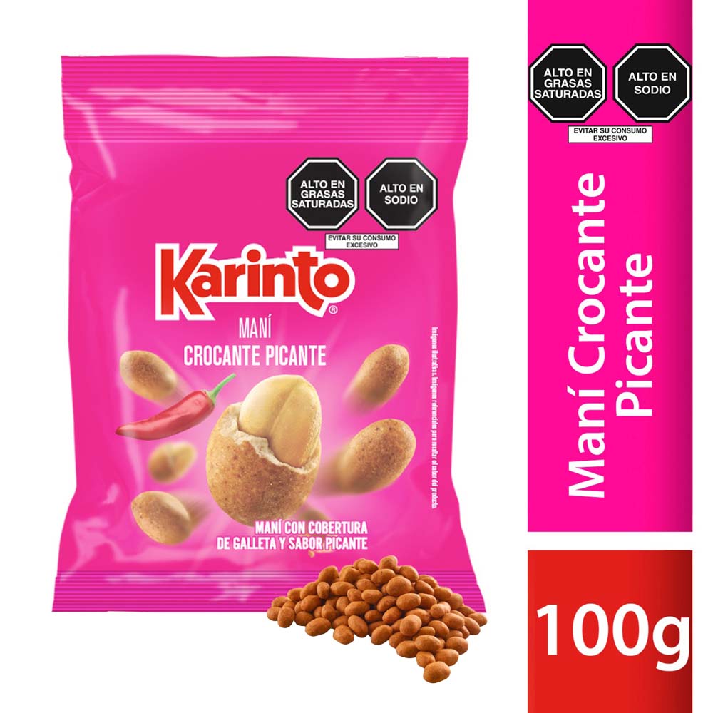 Maní KARINTO Engalletado Picante Bolsa 100g