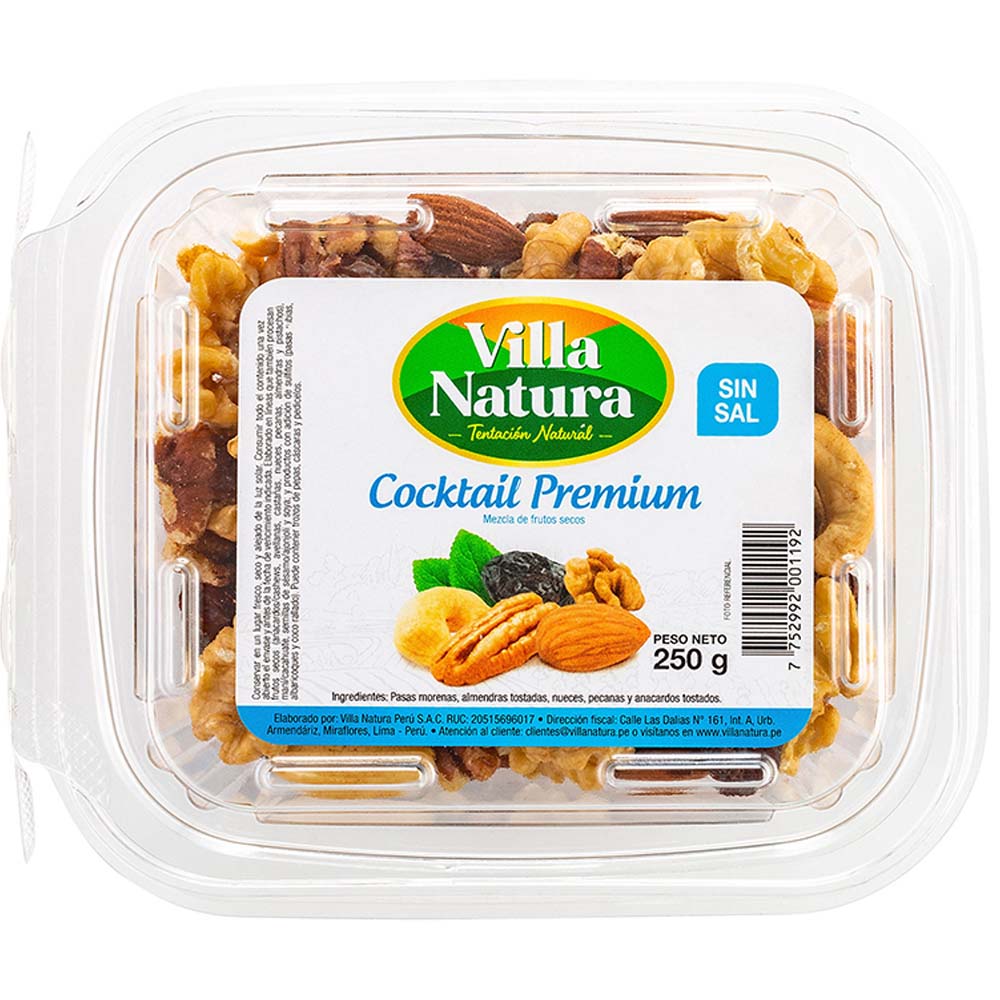 Piqueo VALLE NATURA Pasas almendras pecanas nueces Táper 250Gr