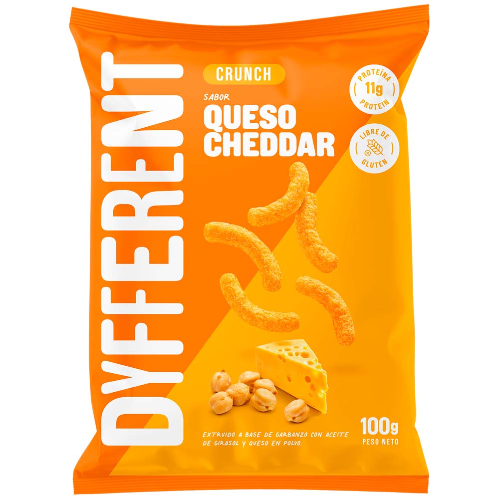 Crunch de Garbanzo DYFFERENT Cheddar Bolsa 100g