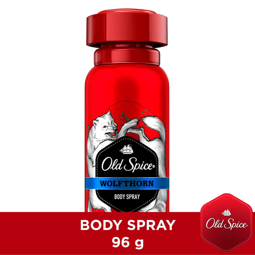 Desodorante Body Spray en Aerosol para Hombre OLD SPICE Wolfthorn Frasco 150ml