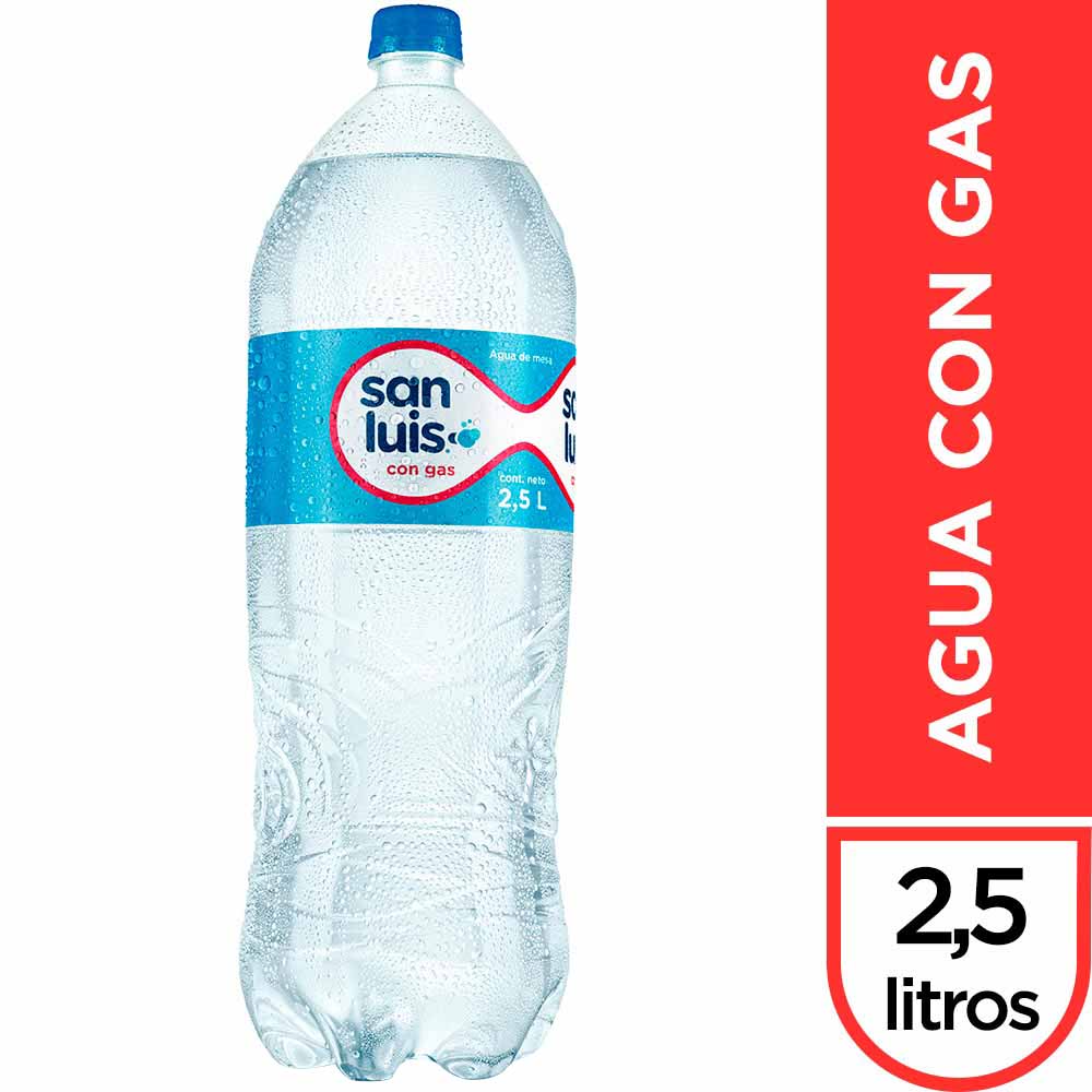 Agua Mineral SAN LUIS Con Gas Botella 2.5L