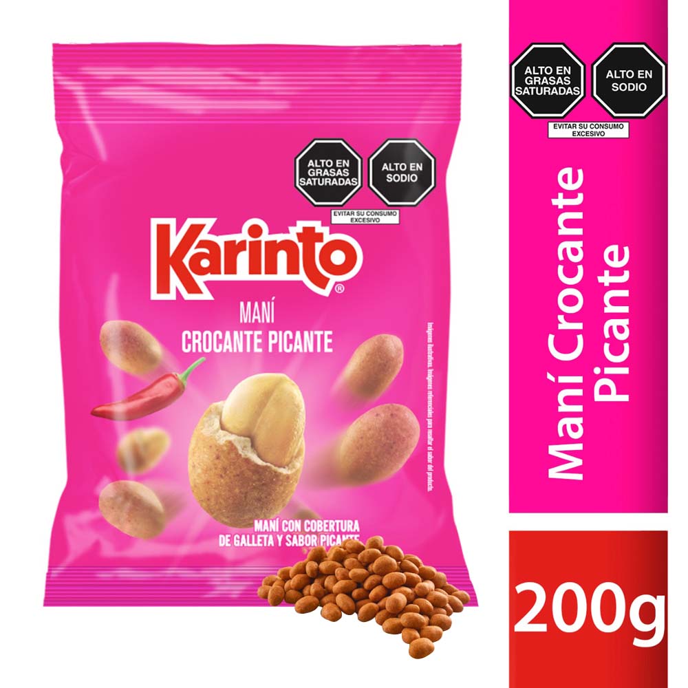 Maní KARINTO Engalletado Picante Bolsa 200g
