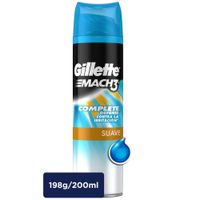 Gel de Afeitar GILLETTE Mach3 Complete Defense Suave Frasco 198g