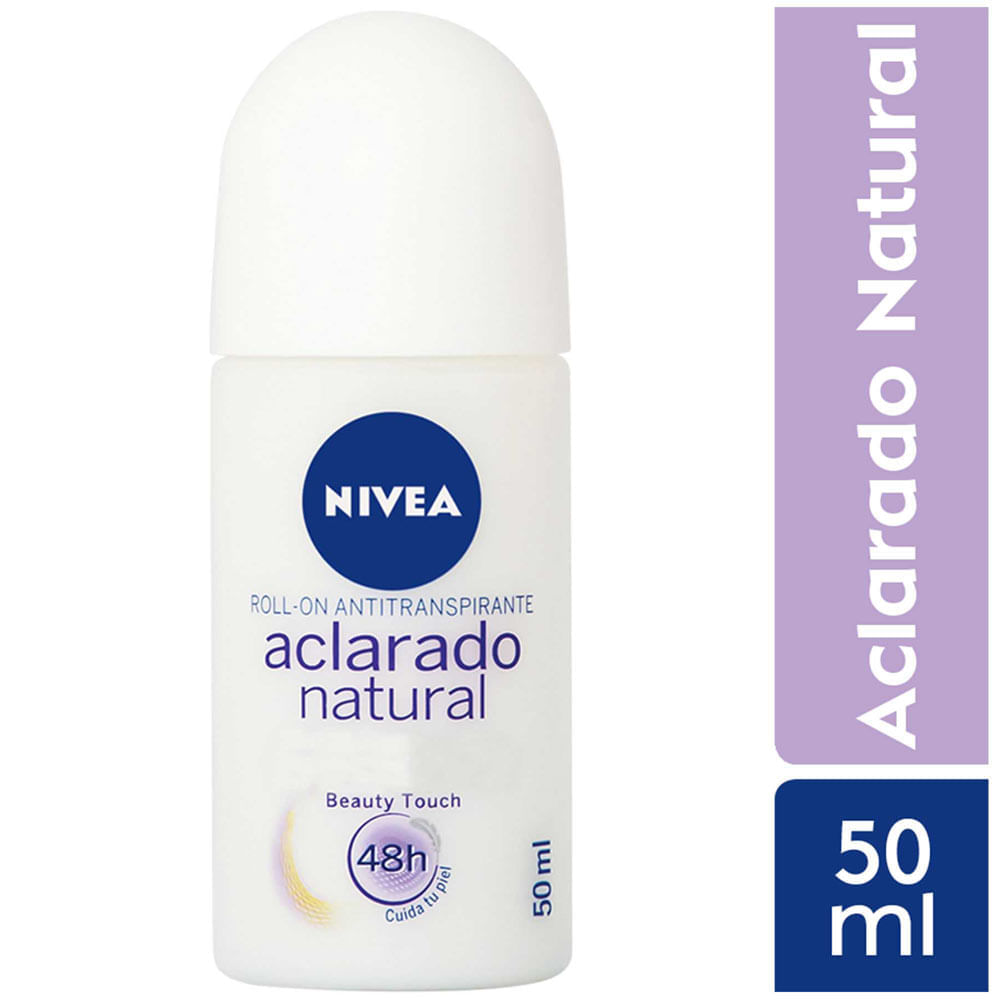 Desodorante en Roll On para Mujer NIVEA Aclarado Natural Beauty Touch Frasco 50ml