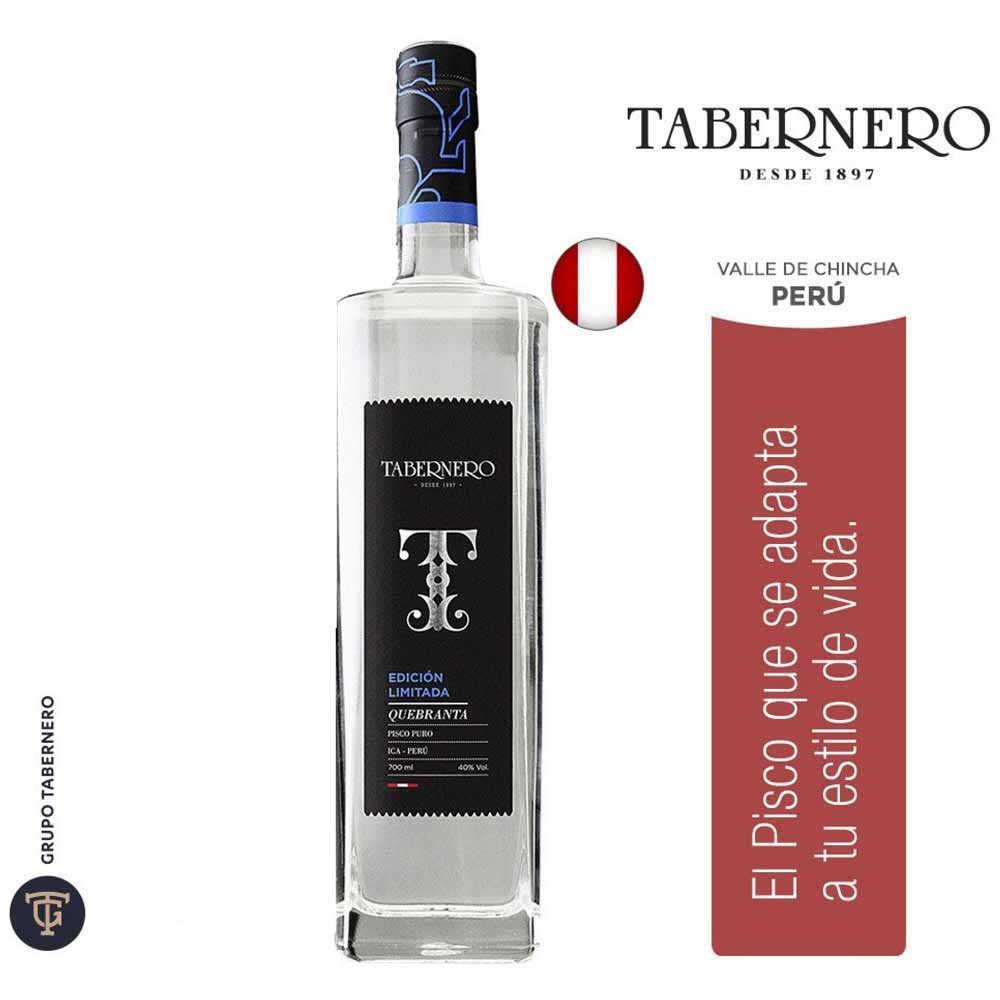 Pisco TABERNERO Edición Limitada Quebranta Botella 700ml