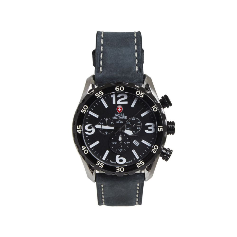 Reloj Cronómetro - Fechero - Bisel de buceo Hombre 594-12 Swiss Militaire
