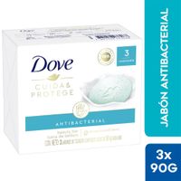 Jabón Antibacterial DOVE Barra 90g Paquete 3un