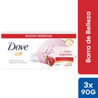 Jabón de Tocador DOVE Revigorizante Barra 90g Paquete 3un