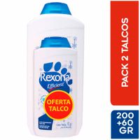 Talco Efficient Antibacterial REXONA Frasco 200g + Talco 60g